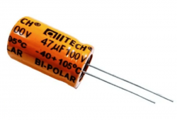 capacitor bipolar  47 x 100 v 