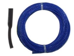 10 metros nylon braid + 20 centímetros de termo retrátil  malha nautica tech flex 8 mm azul