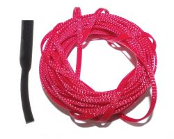 10 metros nylon braid + 20 centímetros  de termo retrátil para acabamento malha náutica tech flex 3 mm vermelho